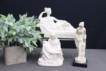 Trio Of Classic Figure Statuettes