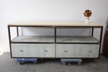 Large  Two Drawer Counter With Marble Top