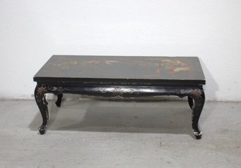 Antique Oriental Black Lacquer Coffee Table