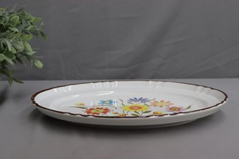 Vintage Grace Stoneware Elegante  Oval Plate