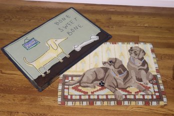 Two Dog Themed Rug Hooking Mats