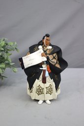 Vintage 1950s Japanese Hakata Urasaki Samurai Hand Painted Doll Figurine