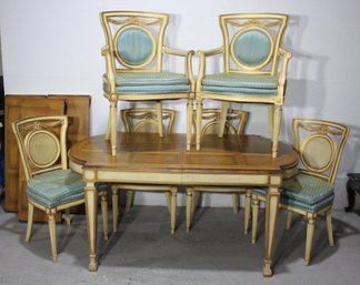 7-Piece French Provincial Dining Set With 3 Extension Leaves