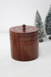 Vintage Teak Pipe Tobacco/Tea Lidded Jar