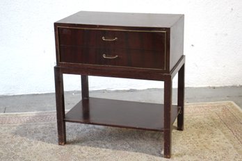 Single Mahogany By Lysberg Hansen & Terp Stand With Two Drawers