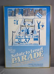 Framed Poster Of 'Salute To Israel Parade'