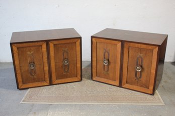 Pair Of  Mid Century Modern 1960s Renzo Rutili Johnson Furniture Cabinet