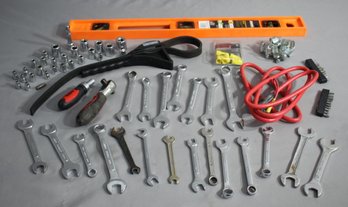 Group Lot Of Assorted Hand Tools And Hardware - Dominated By Wrenches