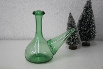 Vintage Hand Blown Glass Gargoulette/Porron Wine Pitcher/Decanter