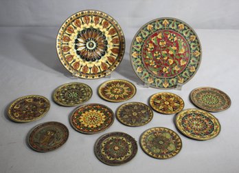 Collection Of Brass And Enamel Decorative Ring Dishes-13