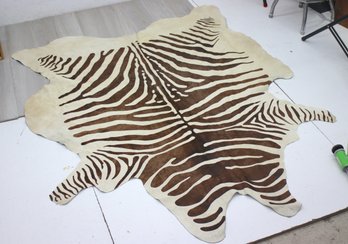 Faux Zebra Skin Rug