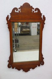 Vintage Wooden Frame Wall Mirror With Fine Scroll Work