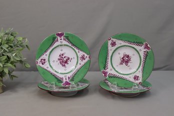 Four Festive Portuguese Pottery Wall Plates