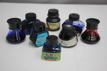 Group Lot Of Fountain Pen Liquid Ink