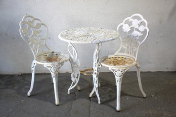 Cast Aluminum Bistro Table Set