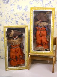 Two (2) VINTAGE 1983 FAITH WICK HALLOWEEN/HARVEST SCARECROW DOLL 18