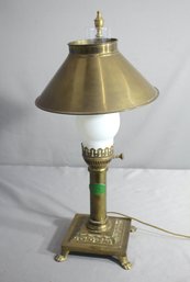'Vintage Splendor: Brass Orient Express Paris-Istanbul Table Lamp'
