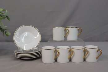 Set Of 6 Pottery Barn Japan Demi-Tasse Cups And Saucers