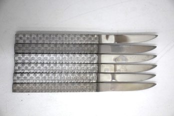 Set Of Six (6) Classic Weave Stainless Steel Knives