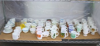 Shelf Lot Of Vintage Coffee/Tea Mugs/Cups