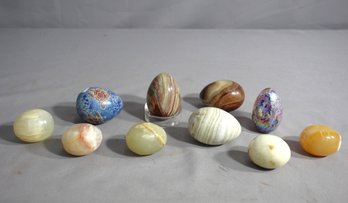 Collection Of Marble,onyx And Polished Eggs
