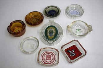 Collection Of Vintage Glass Ashtrays