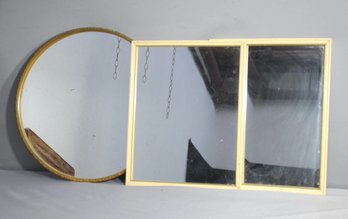 Three Decorative Mirrors-(15' X 11.5') & 16' Round