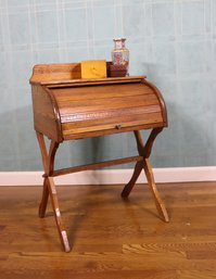 Vintage Childs Small Roll-top Desk