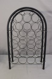 22 Bottle Black Wire Circles In Arch Wine Rack