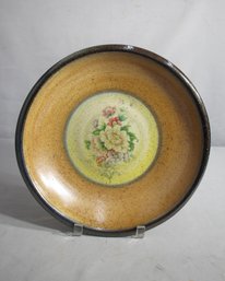 Vintage Floral Hand-Painted Decorative Ceramic Bowl