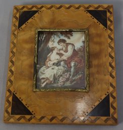 Artisan Marquetry Frame With Classic Fragonard Image