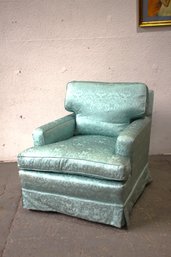 Sea Green Upholstered Vintage Arm Chair