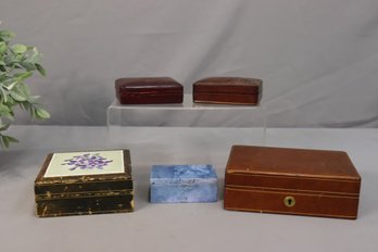 Group Lot Of Vintage Varied Size And Material Dresser Boxes