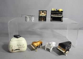 Charming Collection Of Miniature Musical Instrument Decoratives Boxes