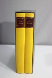 Vintage Two Volume Set Illustrated Don Quixote Part 1 And Part 2 By Miguel De Cervantes, Hardcover In Slipcase