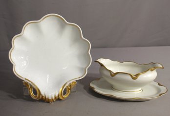 Haviland Limoges Porcelain Serving Set With Gold Trim