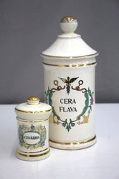 Vintage Porcelain Apothecary Jar-2