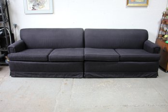 Black  Upholstered Two Piece Sofa