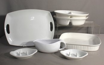 Group Lot Of White Ovenware