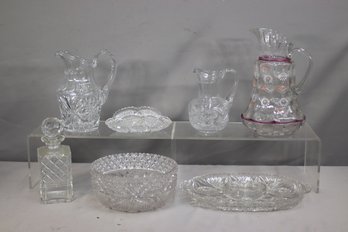 Group Lot Of Glass And Cut Glass