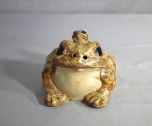 Ceramic Frog With Baby Garden Art Yard Art