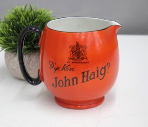 Vintage John Haig & Co Whisky Water Jug Distillery Advertising Mug DYE KEN