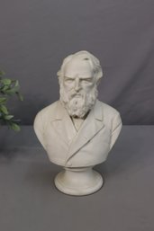 Henry Wadsworth Longfellow Parian Ware Bust On Integral Socle By  Robinson And Leadbeater