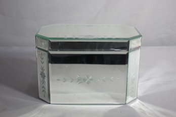 Time Remembered Mirrored And Etched Glass Box