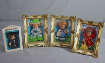 3 Vintage Arnold Kutter Nursery Rhyme Dolls And 1 Sarco Real Cutie