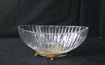 Vintage Brass Footed Center Bowl