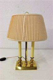 Vintage Brass Dual Post 2 Bulbs Bankers Lamp