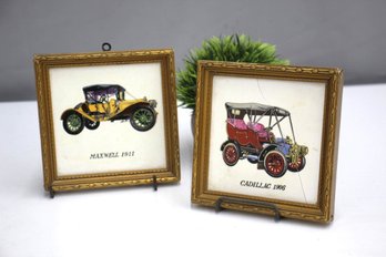 Pair Of Framed Car Tiles -5'x 5'