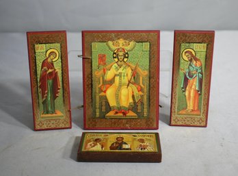 Set Of Four Religious Icon Panels