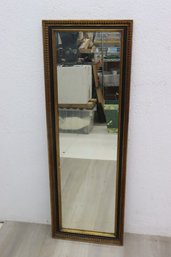 Vintage Black And Gold Painted Wood Full Length Mirror